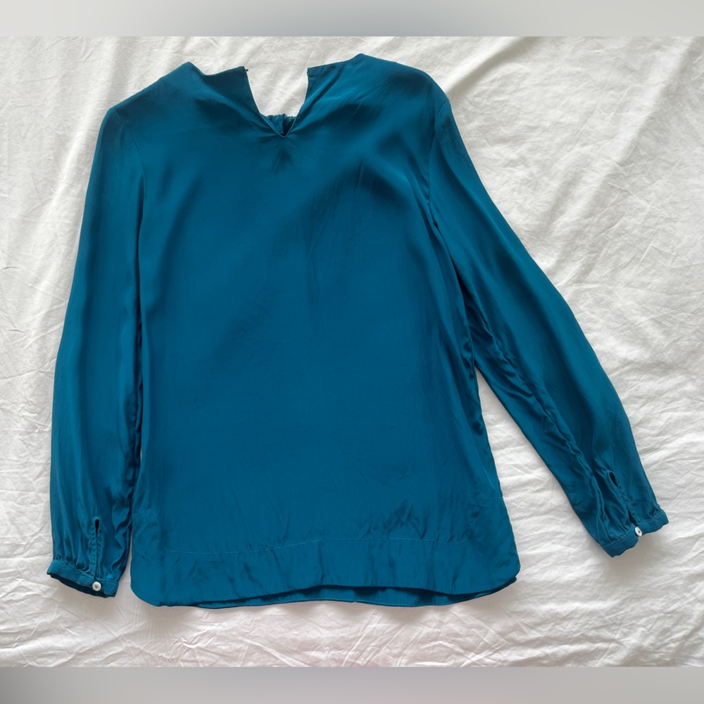 Steven Alan Teal Blouse silk